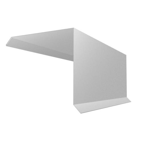 Preview: Ortgangblech 2 m - 100 x 110 mm - 0,50 mm - 185 g/m² Alu-Zink-Legierung